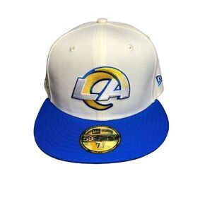 New Era Los Angeles Rams NFL 75th Anniversary Chrome 59FIFTY Fitted Hat Cap Size